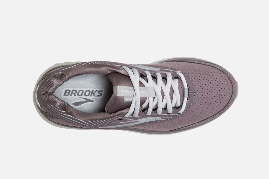 Brooks Running Shoes Womens Dark Grey - Addiction Walker Suede - 4063-IRVUX